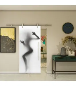 Glasschiebetür PIPE-LINE - Fotoprint Model 359