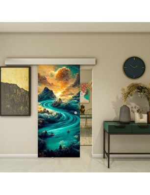 Glasschiebetür ECO-LINE - Fotoprint Model 138