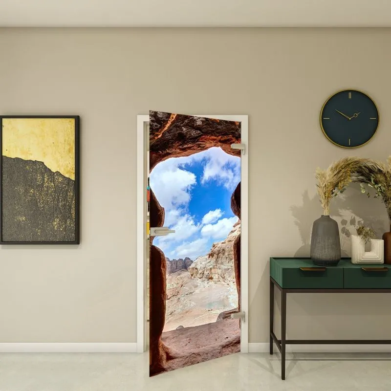 Ganzglastür - Fotoprint Modell 45