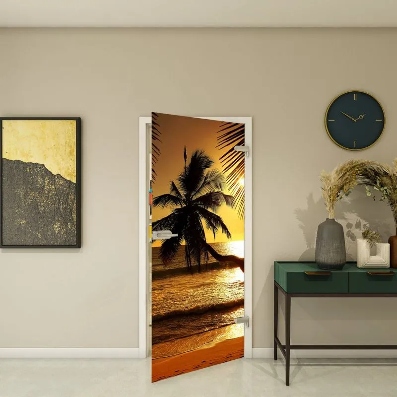 Ganzglastür - Fotoprint Modell 136