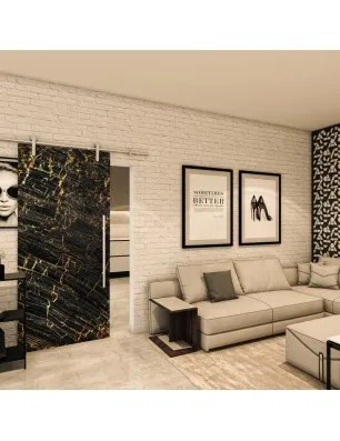 Glasschiebetür PIPE-LINE - Fotoprint Model 324