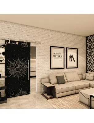 Glasschiebetür PIPE-LINE - Fotoprint Model 344