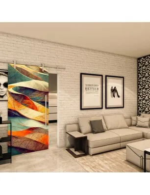 Glasschiebetür PIPE-LINE - Fotoprint Model 53