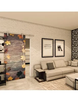 Glasschiebetür PIPE-LINE - Fotoprint Model 62