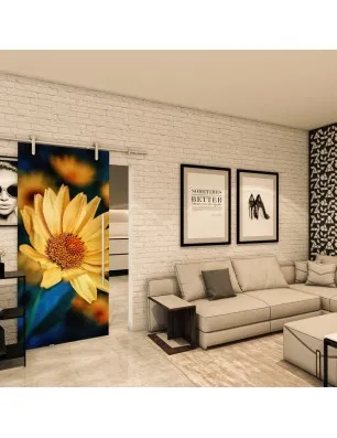 Glasschiebetür PIPE-LINE - Fotoprint Model 69