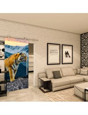 Glasschiebetür PIPE-LINE - Fotoprint Model 244