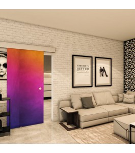 Glasschiebetür ECO-LINE - Fotoprint Model 7-modernes Zuhause