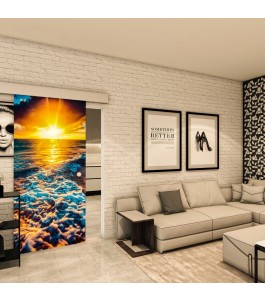 Glasschiebetür ECO-LINE - Fotoprint Model 127
