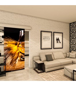 Glasschiebetür ECO-LINE - Fotoprint Model 218