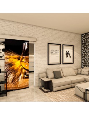 Glasschiebetür ECO-LINE - Fotoprint Model 218