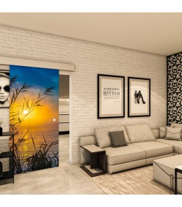 Glasschiebetür ECO-LINE - Fotoprint Model 283