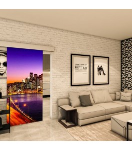 Glasschiebetür ECO-LINE - Fotoprint Model 329