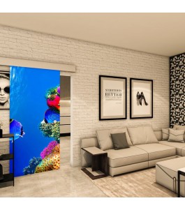 Glasschiebetür ECO-LINE - Fotoprint Model 332