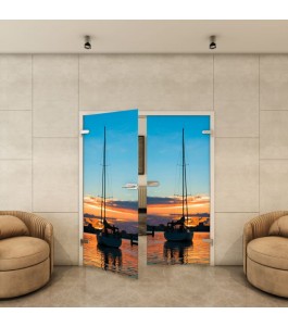 Ganzglastür - Fotoprint Model 135 für ein modernes Zuhause