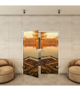 Ganzglastür - Fotoprint Model 154 für ein modernes Zuhause