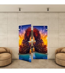 Ganzglastür - Fotoprint Model 176 für ein modernes Zuhause