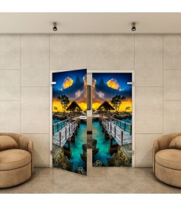 Ganzglastür - Fotoprint Model 185 für ein modernes Zuhause