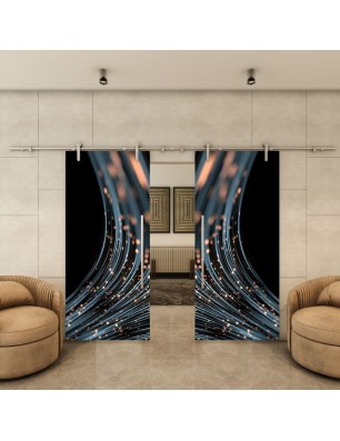 Glasschiebetür PIPE-LINE - Fotoprint Model 33