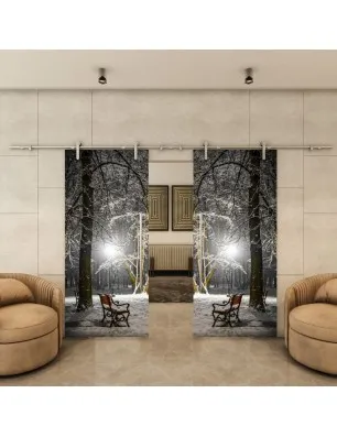 Glasschiebetür PIPE-LINE - Fotoprint Model 46