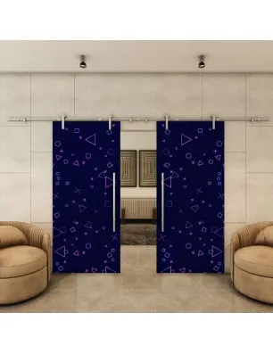 Glasschiebetür PIPE-LINE - Fotoprint Model 82