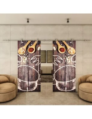 Glasschiebetür PIPE-LINE - Fotoprint Model 108