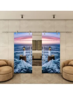 Glasschiebetür PIPE-LINE - Fotoprint Model 124