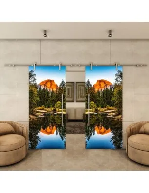 Glasschiebetür PIPE-LINE - Fotoprint Model 160