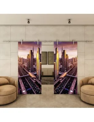 Glasschiebetür PIPE-LINE - Fotoprint Model 213