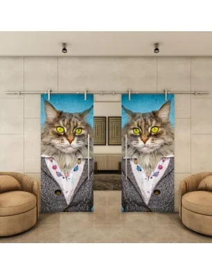 Glasschiebetür PIPE-LINE - Fotoprint Model 252