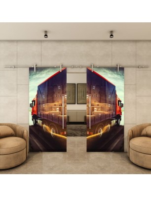 Glasschiebetür PIPE-LINE - Fotoprint Model 261