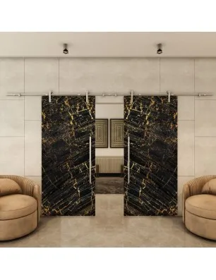 Glasschiebetür PIPE-LINE - Fotoprint Model 324