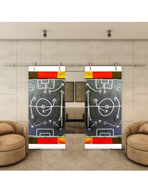 Glasschiebetür PIPE-LINE - Fotoprint Model 327