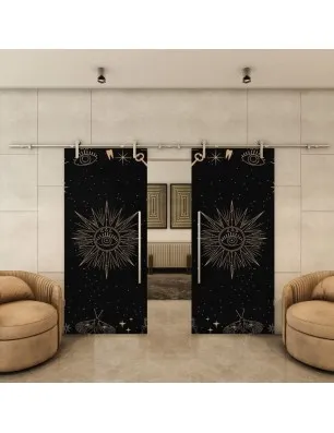 Glasschiebetür PIPE-LINE - Fotoprint Model 344