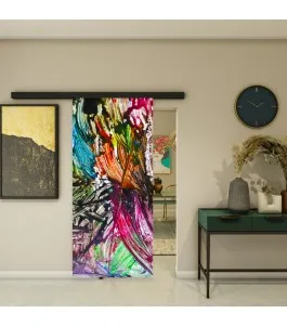 Glasschiebetür BLACK-LINE - Fotoprint Model 1