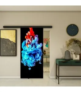 Glasschiebetür BLACK-LINE - Fotoprint Model 3