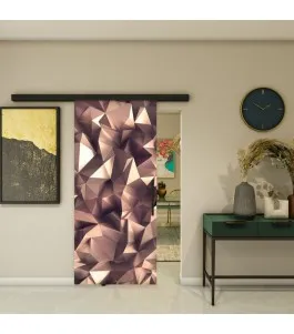 Glasschiebetür BLACK-LINE - Fotoprint Model 4