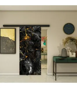 Glasschiebetür BLACK-LINE - Fotoprint Model 6