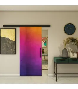 Glasschiebetür BLACK-LINE - Fotoprint Model 7