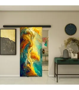 Glasschiebetür BLACK-LINE - Fotoprint Model 9