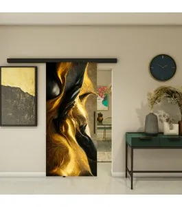 Glasschiebetür BLACK-LINE - Fotoprint Model 10