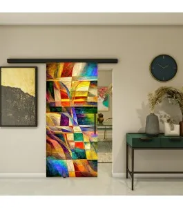 Glasschiebetür BLACK-LINE - Fotoprint Model 12