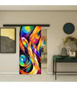 Glasschiebetür BLACK-LINE - Fotoprint Model 14