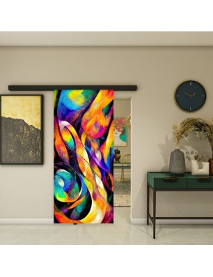 Glasschiebetür BLACK-LINE - Fotoprint Model 14