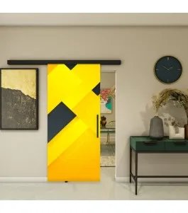 Glasschiebetür BLACK-LINE - Fotoprint Model 15