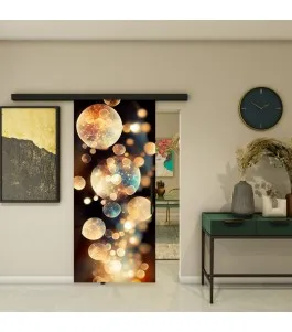 Glasschiebetür BLACK-LINE - Fotoprint Model 16