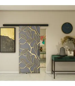 Glasschiebetür BLACK-LINE - Fotoprint Model 18