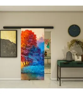 Glasschiebetür BLACK-LINE - Fotoprint Model 25