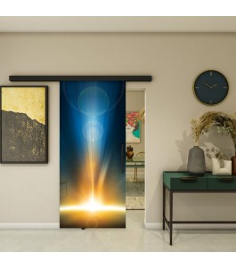Glasschiebetür BLACK-LINE - Fotoprint Model 28