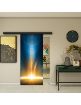 Glasschiebetür BLACK-LINE - Fotoprint Model 28