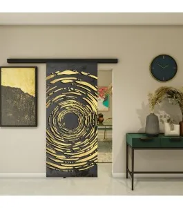 Glasschiebetür BLACK-LINE - Fotoprint Model 31